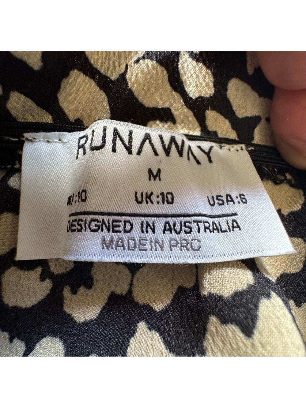 Away Black and White Patterned Jumpsuit off shoulder size Medium - Picture 6 of 13